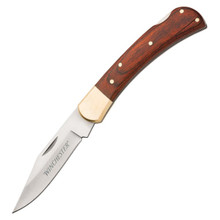 Winchester Lockback Folding Knife Brown Wood WN6220025W