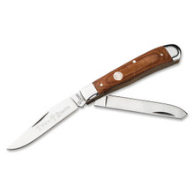 Boker TS 2.0 Trapper Brown Canvas Micarta D2 Drop Point-Spey 3.31In BK110889