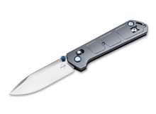 Boker Plus Kihon DC Alu Gray 3.22 Inch Plain Satin Drop Point BK01BP0023