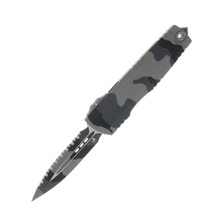 Microtech Luminary Signature Series OTF Automatic Knife Urban Camo Serrated Dagger AUMT12703UCS