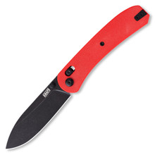 Knafs Lander 2 Pocket Knife - Red G10 - Black Stonewash