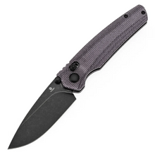Tenable Knives Raven Purple Micarta 3.14in Plain Blackwash Drop Point