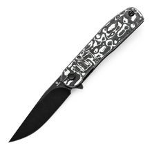 Tenable Einar Folding Knife Blackwash Nitro V/Black and White Carbon Fiber T2072A4