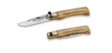 Antonini Old Bear Classical Small Olive Wood 2.76in Plain C67 Satin Clip Point 9306/17_LU