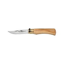 Antonini Old Bear Classical XS Olive Wood 2.36in Serr Satin Clip Point 9337/15_LU