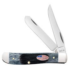 Case XX Gray Sawcut Jigged Bone Mini Trapper Folding Knife CA53066