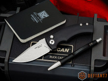Defiant 7 Valmara Automatic Black Aluminum Handle / Stonewash Blade DFVALBLSW