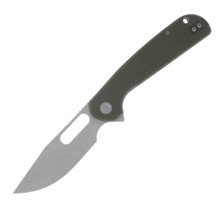 Eutektik Trinity Folding Knife Stonewash 14C28N/OD Green G-10 Right Hand Carry LM04