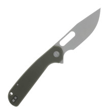 Eutektik Trinity Folding Knife Stonewash 14C28N/OD Green G-10 Left Hand Carry LM05