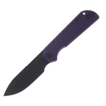 Eutektik Liong Mah Binary Right Handed G-10 UV Purple 3.75 In Sandvik Blackwash Drop Point LM19