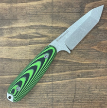 Bradford Knives Guardian 3.5 Green – Black 3.5in Plain Stonewash Tanto BRAD3415