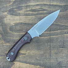 Bradford Guardian 3.2 3D Chocolate - Red 3.5in Plain Stonewash Drop Point BRAD3454
