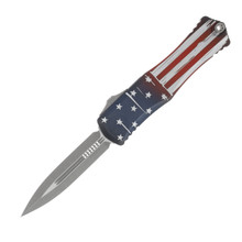 Microtech Hera II OTF Automatic Knife Signature Series Apocalyptic Dagger/American Flag AUMT170210APFLAGS