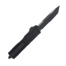 Microtech Scarab II GEN III T-E Black Part Serrate Tactical OTF Automatic 3.95In. AUMT12792T