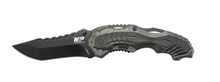 Smith and Wesson M-P M.A.G.I.C. Assisted Opening Clip Point Folding Knife Grey/Black 3.4In Clam Pack SWMP6CP