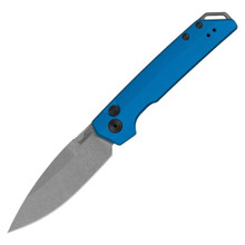 Kershaw Launch Iridium Auto Blue 3.45in Plain Stonewash Spear Point AUKS7038BLU