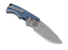 Midgards Messer Baby Valhalla Folding Blue 3.74In. N690 Tanto Blade MM-BBVAL-FLD