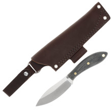 LT Wright Large Northern Hunter Fixed Blade Knife Matte AEB-L/Black Micarta LT038