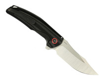 Reate Jack Jr. Folding Knife Satin S30V/Black Aluminum/Red Pivot REJACK-JR4