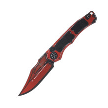 Heretic Knives Wraith Auto Bowie Cel Shade Red 3.75In. OTS Bowie H002-CS-RD