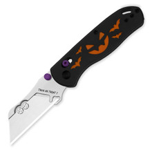 Kizer UTI Bear 1 Folding Utility Knife Halloween 2025 Pumpkin & Bats Black G-10 V3619JHW1