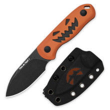 Kizer Drop Bear Fixed Blade Knife Halloween 2025 Pumpkin Milled G-10 with Jack O Lantern Sheath 1094HW1