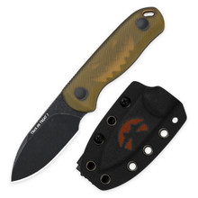 Kizer Drop Bear Fixed Blade Knife Halloween 2025 Pumpkin Milled Ultem with Jack O Lantern Sheath 1094HW2
