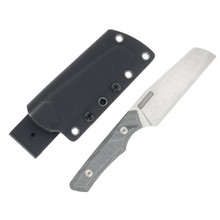 Vero Engineering Axon Fixed Knife 4.05in Plain Hand Satin Sheepsfoot V-VAFB-HBM-FBK-0401-S