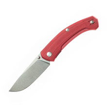 GiantMouse Knives G1 ACE Iona V2 Red 3in Plain Stonewash Drop Point GMIONAV2REDLINEN