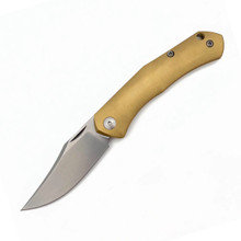 GiantMouse Knives G1 ACE Jutland Folding Knife Slipjoint Brass GMJUTLANDSJBRASS