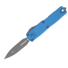 Microtech UTX-85 GEN III D-E Stonewash AP Standard Blue 3.10In OTF Automatic AUMT123210APBL