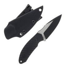 Skallywag Tactical Crows Nest Fixed Knife 3.5in Plain Black Drop Point SWTCNBLK