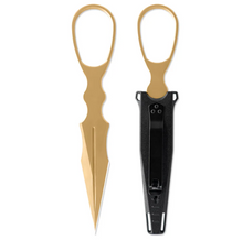 Skallywag Tactical D2 Dagger Bounty Gold 2.5in Plain Bounty Gold Dagger SWTD2DBG