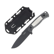 KA-BAR Cool Name Fixed Blade Knife Smoke 4.25in Plain Black Drop Point KA7700