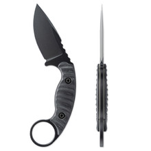 TOOR Knives Karsumba S Socom Black 2.5in Plain Socom Black Drop Point KARSUMBASSB