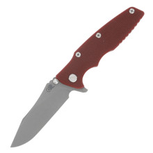 Hinderer 3.5 Eklipse Folding Knife Magnacut Slicer Battle Green Titanium/Red G-10 KEK35SLHOTWBGRD