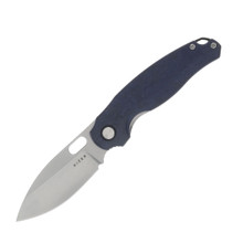 Kizer Seagull Folding Knife Blue Canyon Richlite Handle 2.95in Stonewashed 14C28N Drop Point Blade V3770A2
