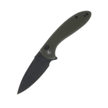 CIVIVI Faeger OD Green 2.98 Inch Plain Black Stonewash Drop Point C24031-2