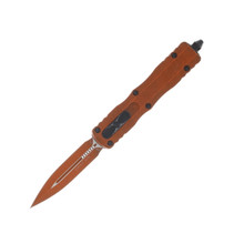 Microtech Dirac OTF Auto D-E Standard Weathered Orange 3in Dagger AUMT2251WOR