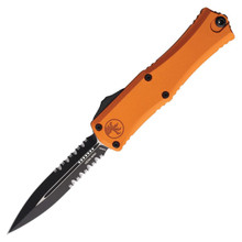 Microtech Mini Hera II OTF Automatic Half Serrated DLC Dagger/Orange AUMT1702M2OR