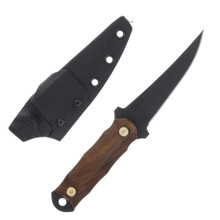 Half Face Blades Combat Filet Desert Ironwood Smooth 4in Plain Armor Black Upswept HFCFIWBC