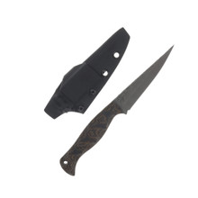 Half Face Blades Congressman Fixed Blade Knife Mossy Oak Burlap Micarta with Carbon Fiber Pins HFCMOBM