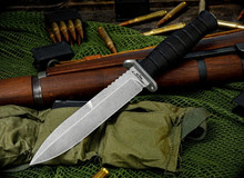 Defiant7 M320 G Fixed Blade Knife 6.75in Plain Stonewash Dagger
