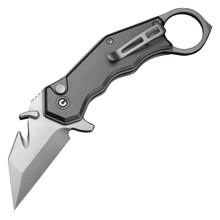CIVIVI Amaroq Folding Knife Gray 2.11 Inch Plain Satin Reverse Tanto