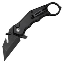 CIVIVI Amaroq Folding Knife 2.11in Plain Black Stonewash Reverse Tanto