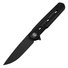 CIVIVI Navo Folding Knife 3.25 Inch Plain Black Stonewash Drop Point