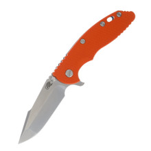 Hinderer XM-18 Orange – Blue Stonewash 3.5in Plain Stonewash Harpoon Spanto