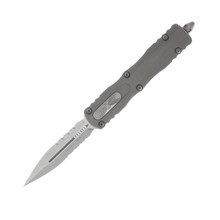 Microtech Dirac D/E OTF Auto Knife Natural Clear Part Serr Stonewash Blade AUMT22511NC