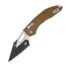 MICROTECH STITCH RAM LOK S/E BLACK FULL SERRATE FLUTED TAN MT169RL3FLTA