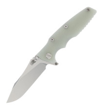Hinderer Eklipse Translucent Green – Stonewash 3.5in Plain Stonewash Skinny Slicer KEK35SKSLHOTWSWTG